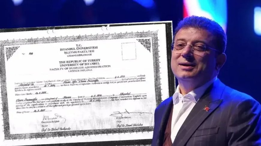 Ekrem İmamoğlu'nun Diploması İptal Edildi!